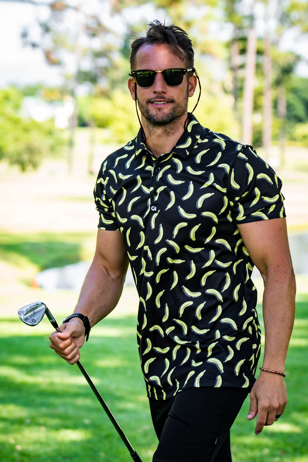 CA Funky Polo Black Bananas